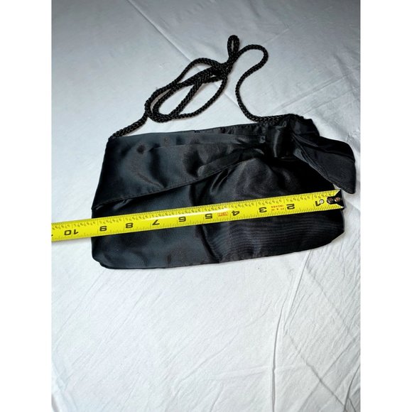 Pacific Connections Black Satin Formal Clutch with Oversized Bow/Mini Purse - Picture 2 of 8